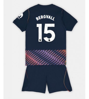 Tottenham Hotspur Lucas Bergvall #15 Udebanetrøje Børn 2026-27 Kortærmet (+ Korte bukser)